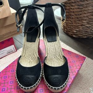 Tory Burch color block 85mm wedge espadrille